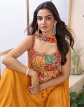 Sayuri Moon: Elegant Chinon Silk & Georgette Western Wear Outfit 10048